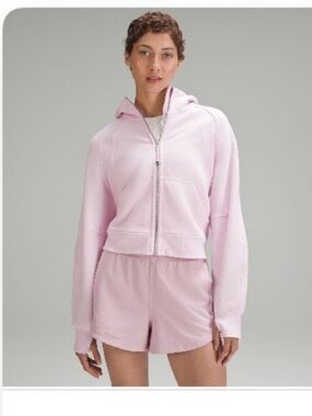 Lululemon scuba oversized full zip hoodie. XS/S. Light pink